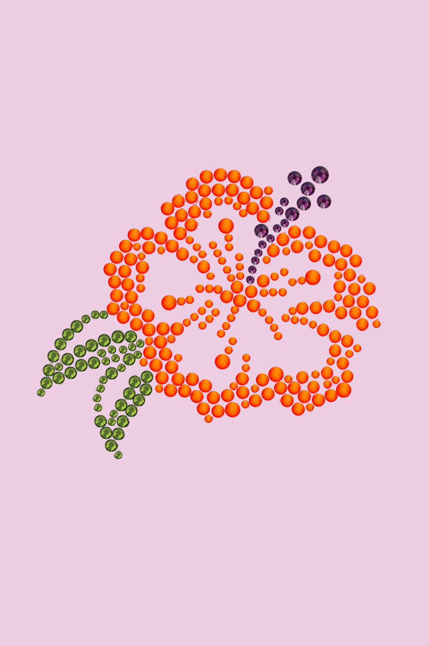 Orange Hibiscus - Womens T-shirt