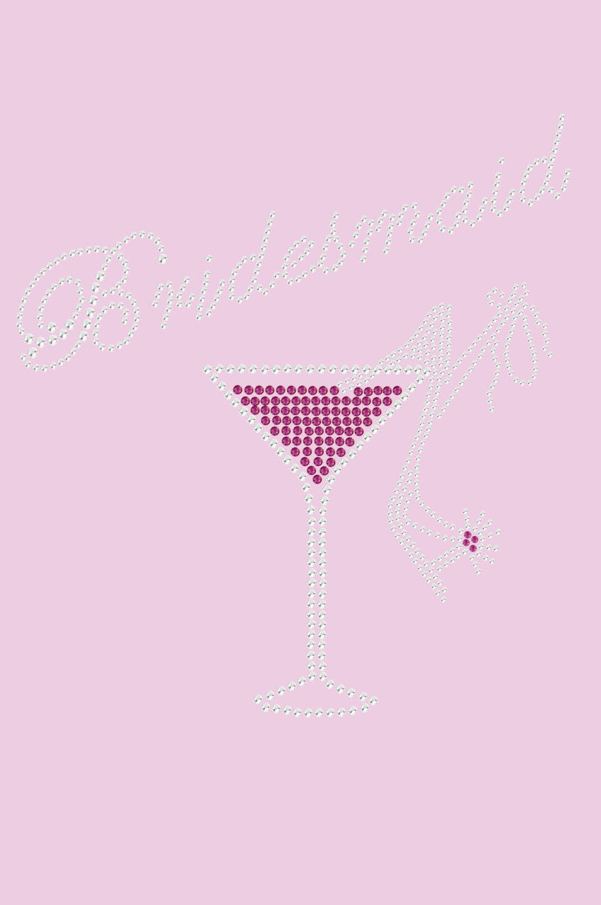 Bridesmaid with Drink & High Heel Shoe - Womens T-shirt