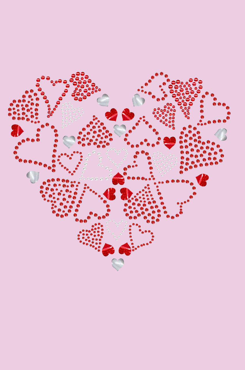 Red Heart with Hearts - Womwns Tee