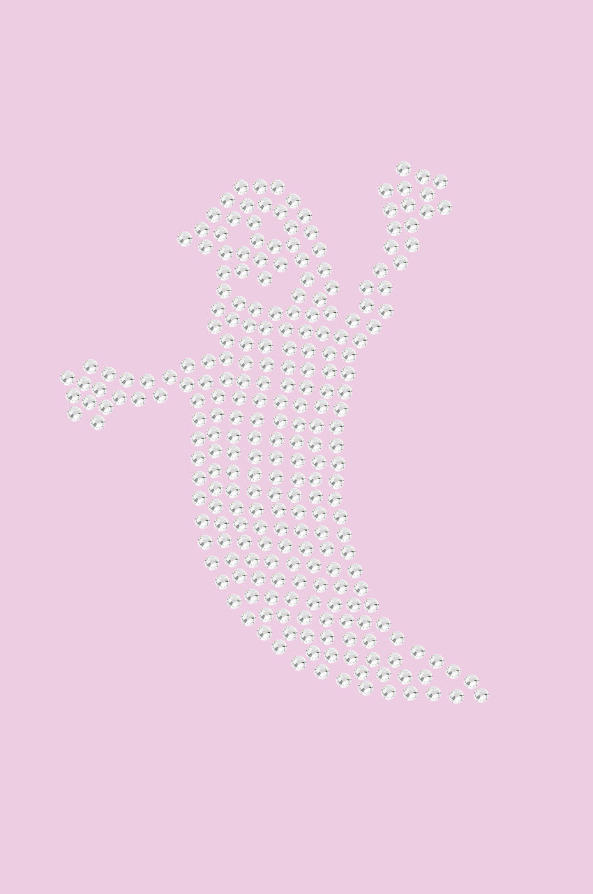 Skinny Rhinestone Ghost - Womens T-shirt