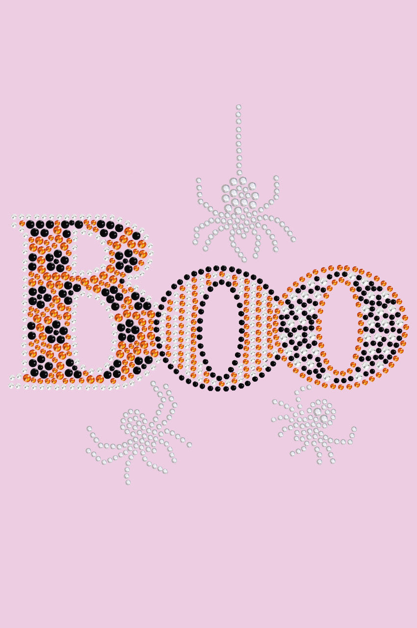 Boo with Silver Spiders - Womens T-shirt