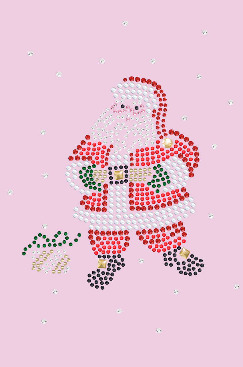 Santa with Snowflakes - Womens T-shirt