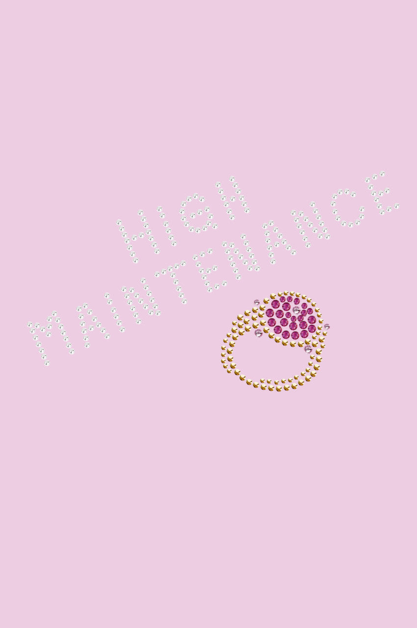 High Maintenance - Austrian crystal Fuchsia Ring - Womens T-shirt