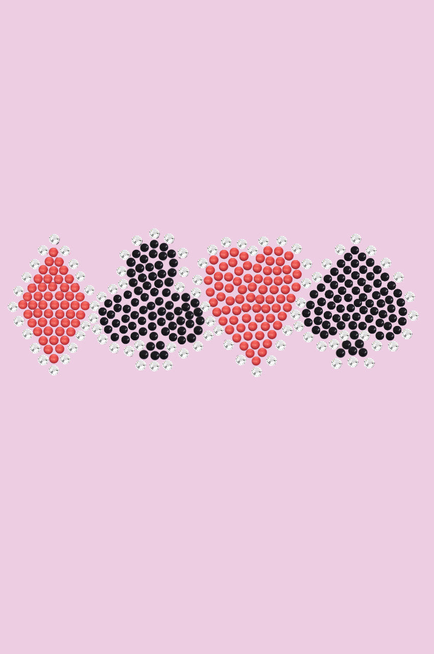 Diamond, Club, Heart, Spade - Womens T-shirt