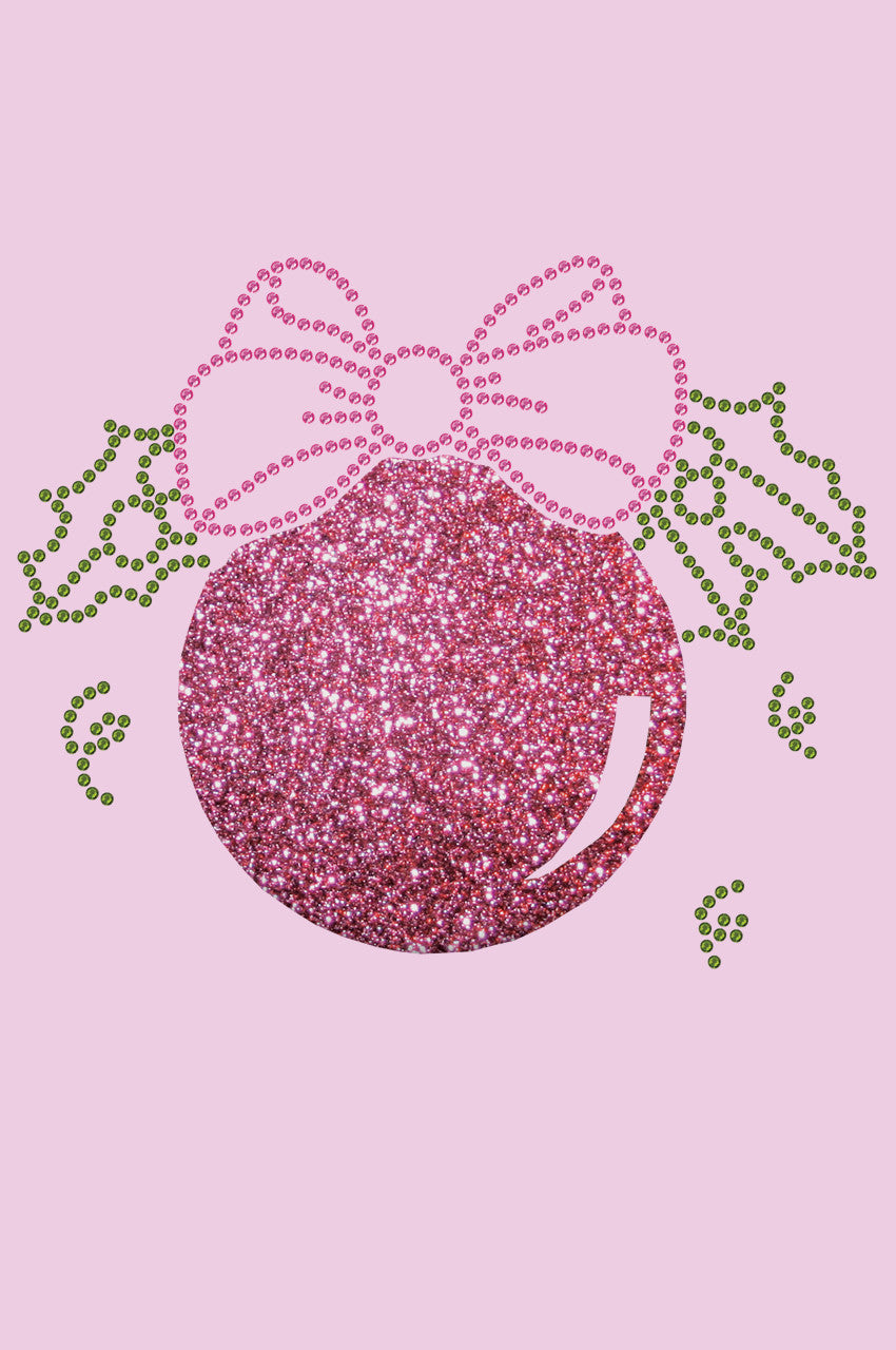Pink Glitter Ornament - Womens T-shirt