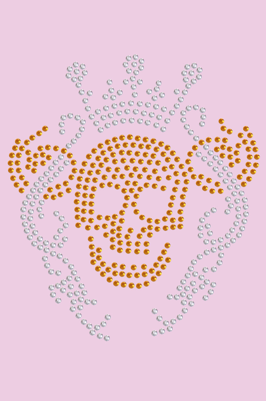 Gold Skull with Crown - Womens T-shirt
