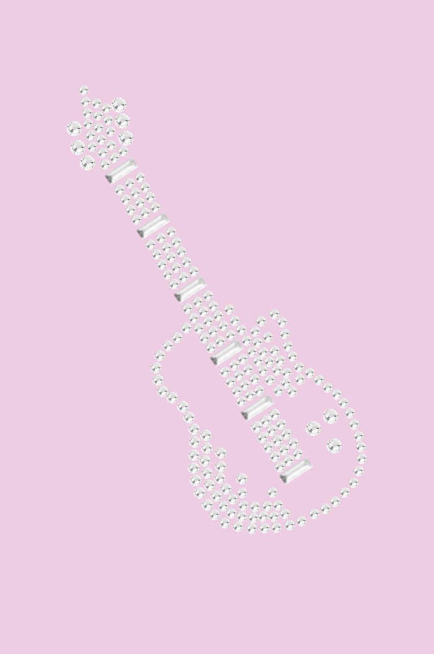 Guitar (Rhinestone) - Womens T-shirt