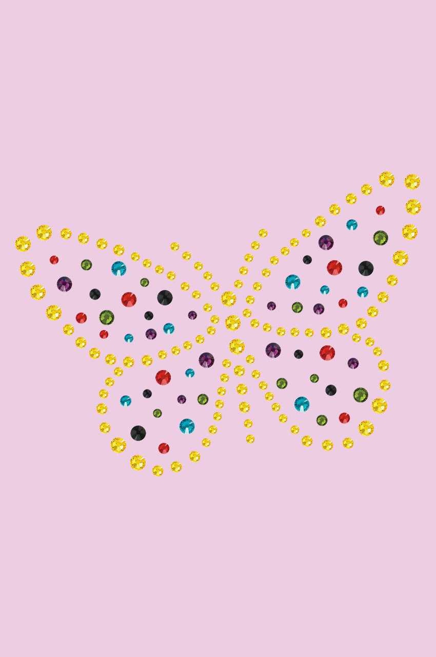 Yellow Dotted Butterfly - Womens T-shirt