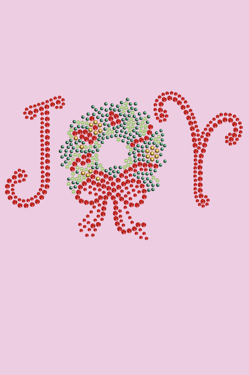 Joy Christmas Wreath - Womens T-shirt