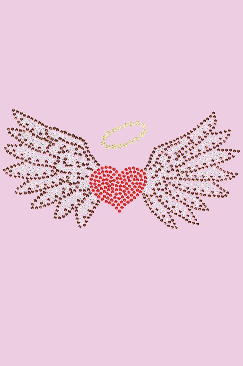 Heart with Wings & Halo - Womens T-shirt
