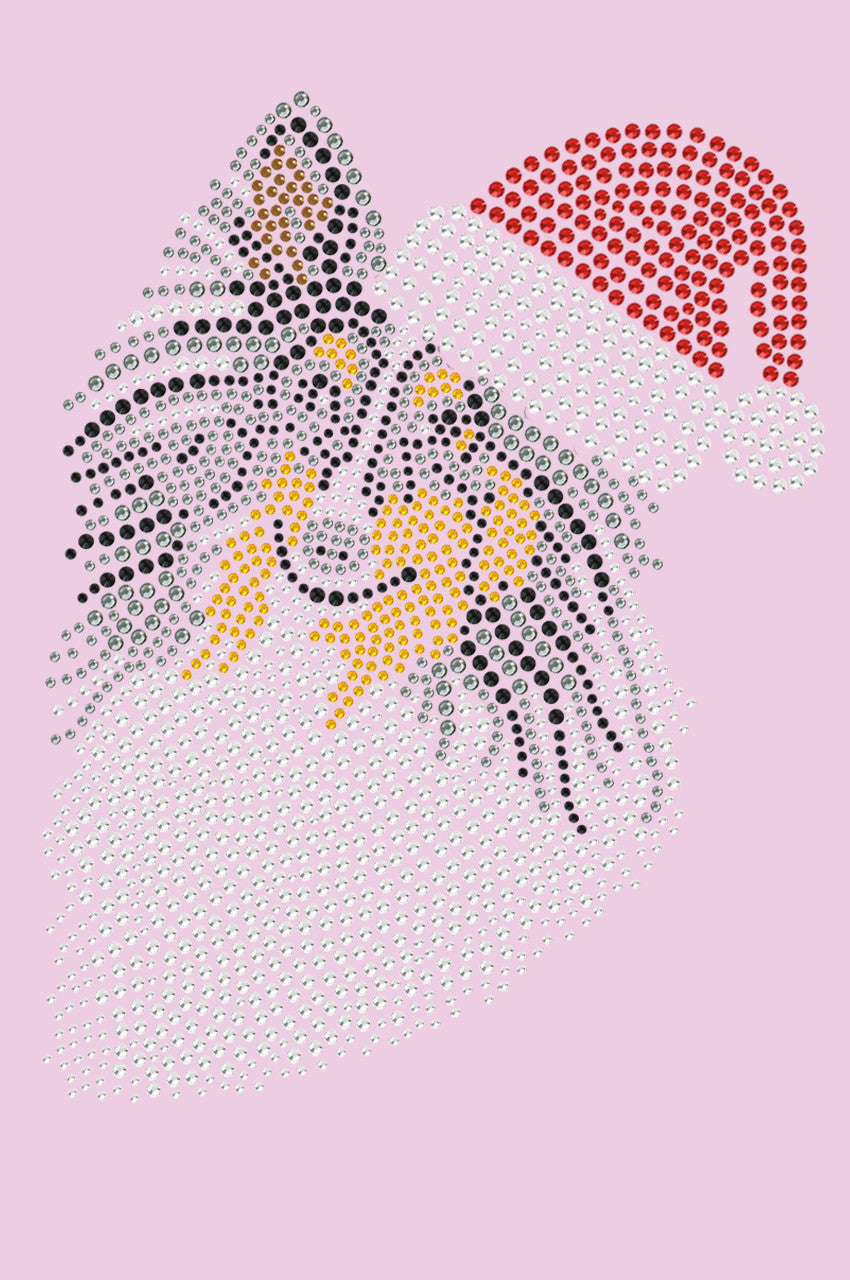 Sheltie Face (Tri Color) with Santa Hat - Women's T-shirt