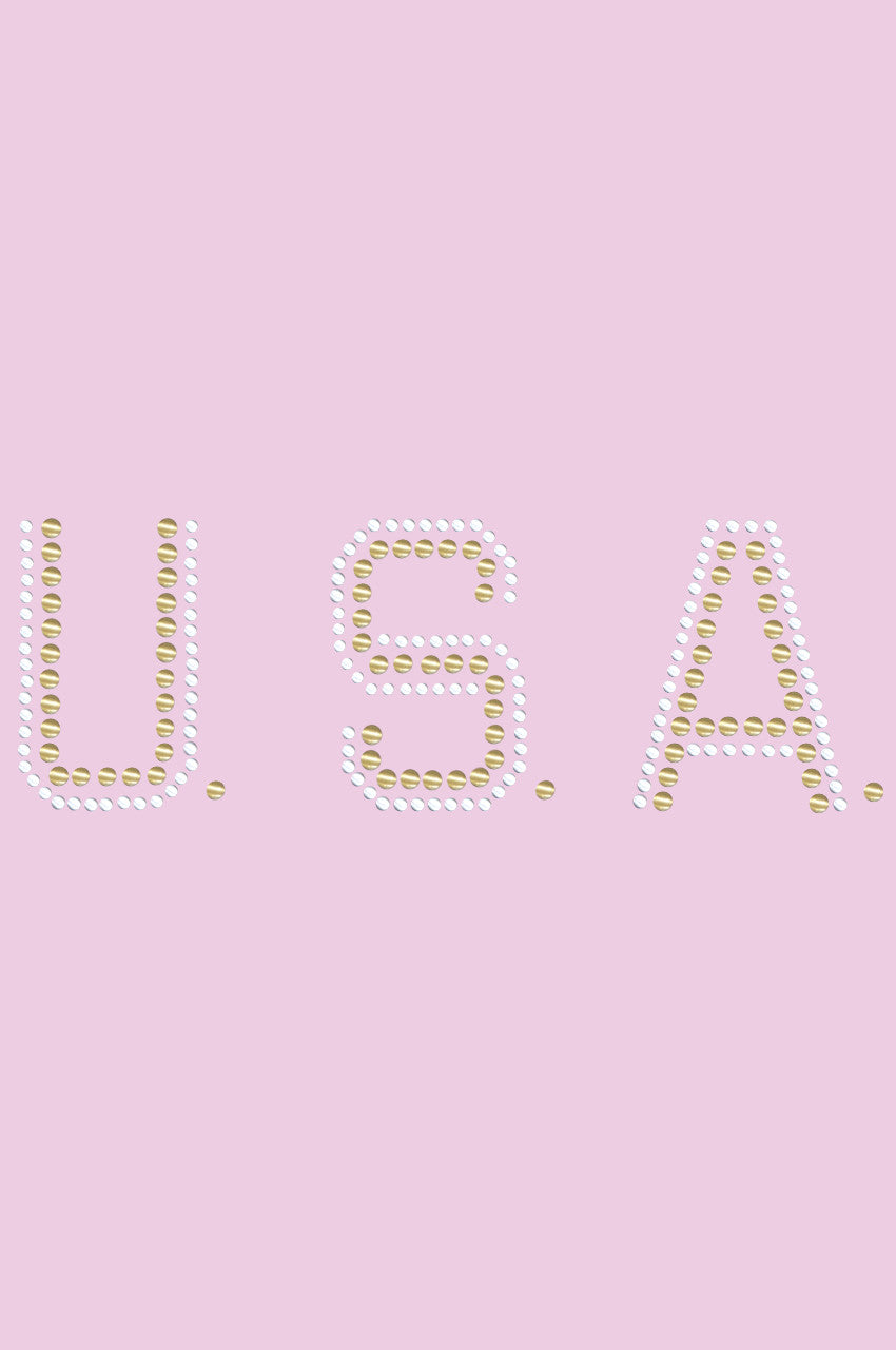 USA (Gold & Silver Nailheads) - Womens T-shirt