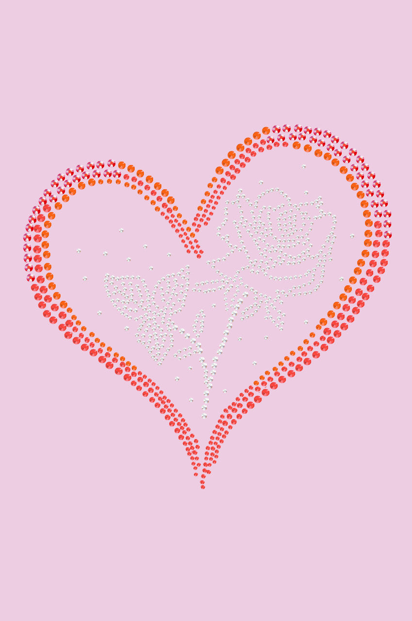 Heart with Rose - Womens Tee