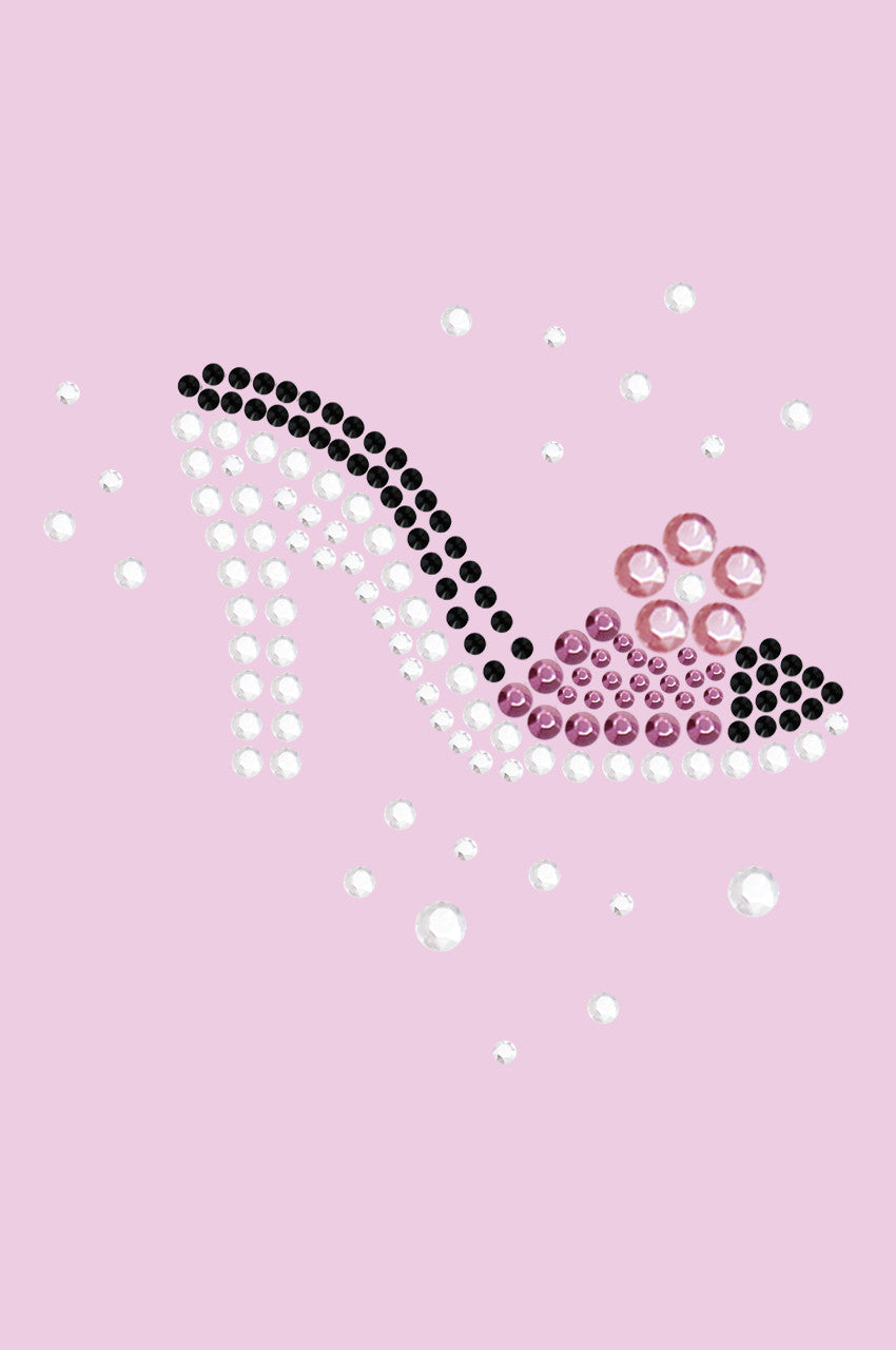 High Heel Shoe (Pink & Black) - Womens T-shirt