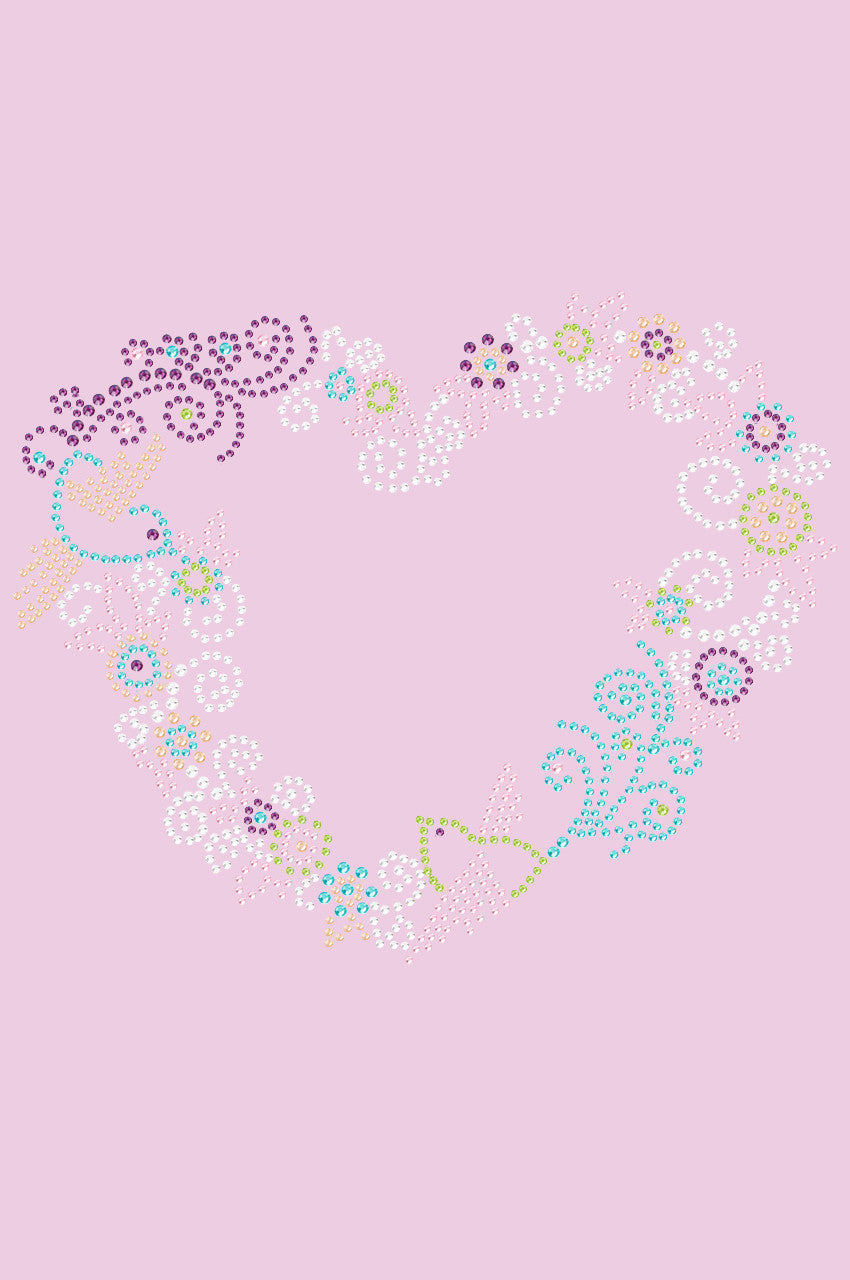 Spring Flower & Bird Heart - Womens T-shirt