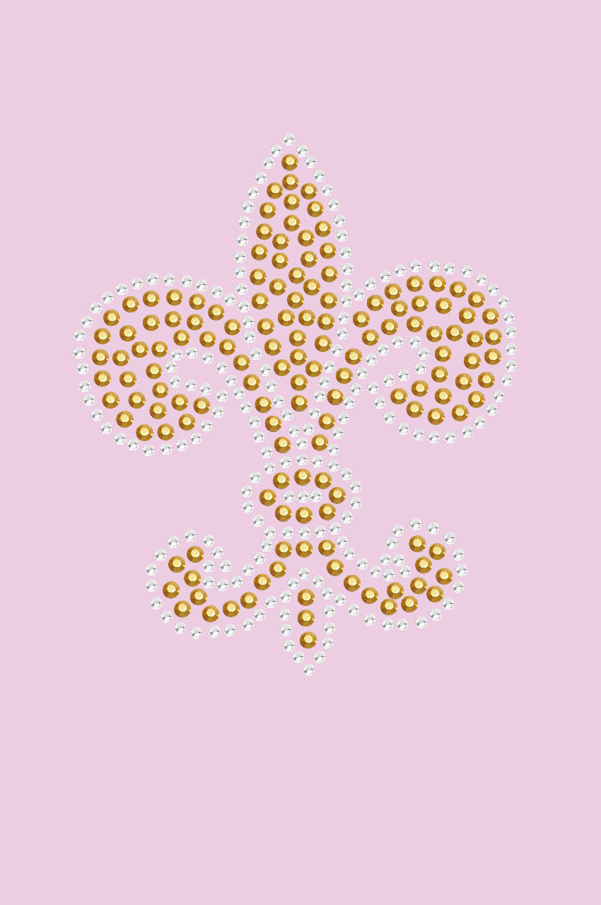 Fleur de Lis (Gold Rhinestuds) - Womens T-shirt