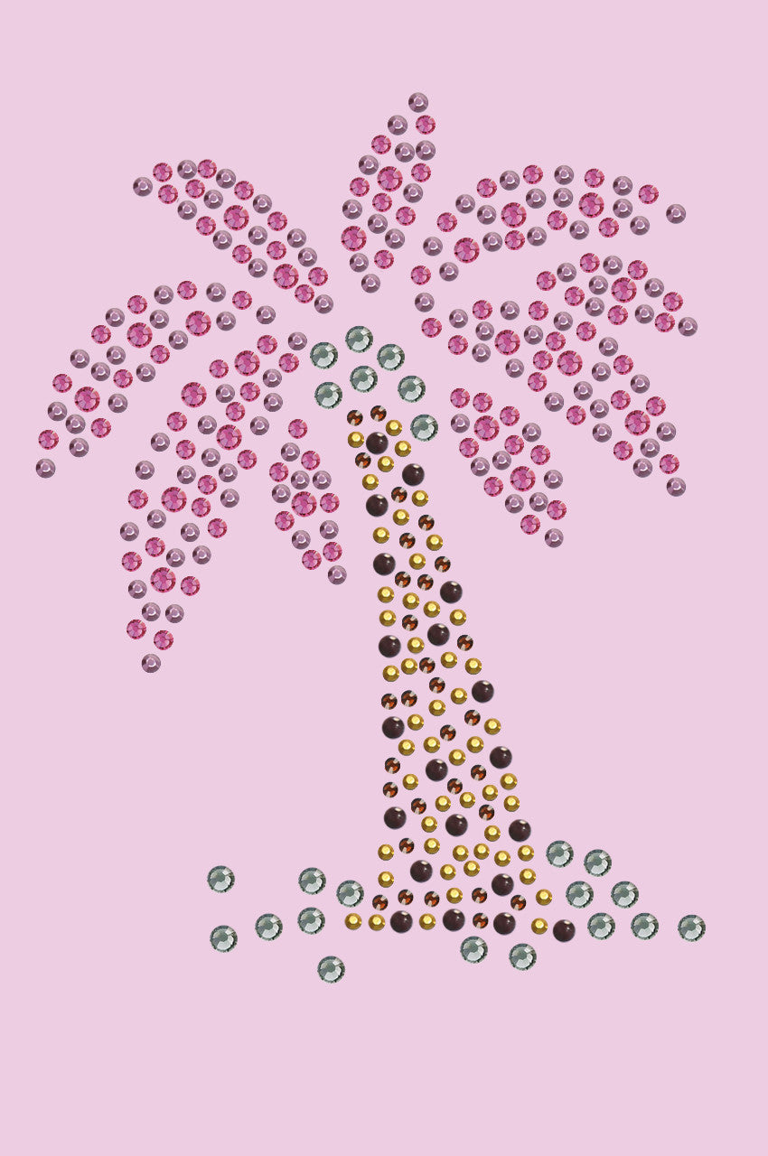 Palm Tree (Pink) - Womens T-shirt