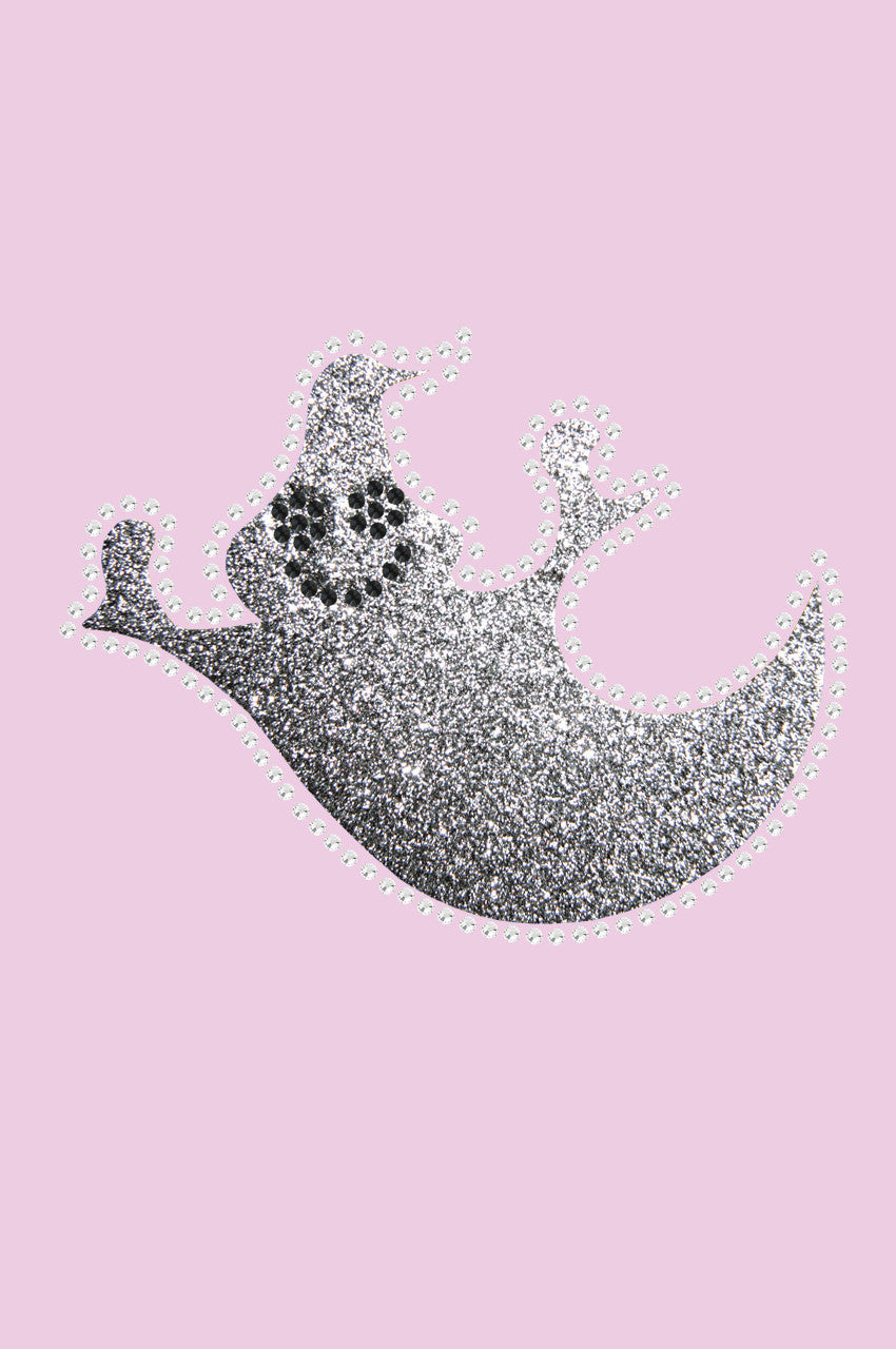 Silver Glitter Ghost - Womens T-shirt