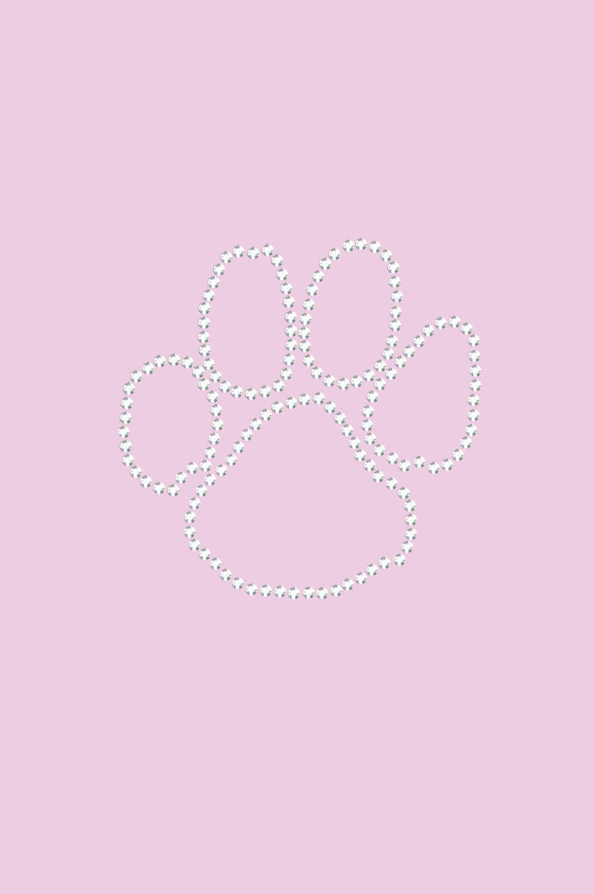 Paw (Rhinestone Outline) - Womens T-shirt