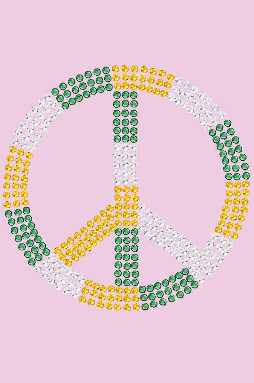 Peace Sign (Green, Gold, & Clear)- Womens T-shirt