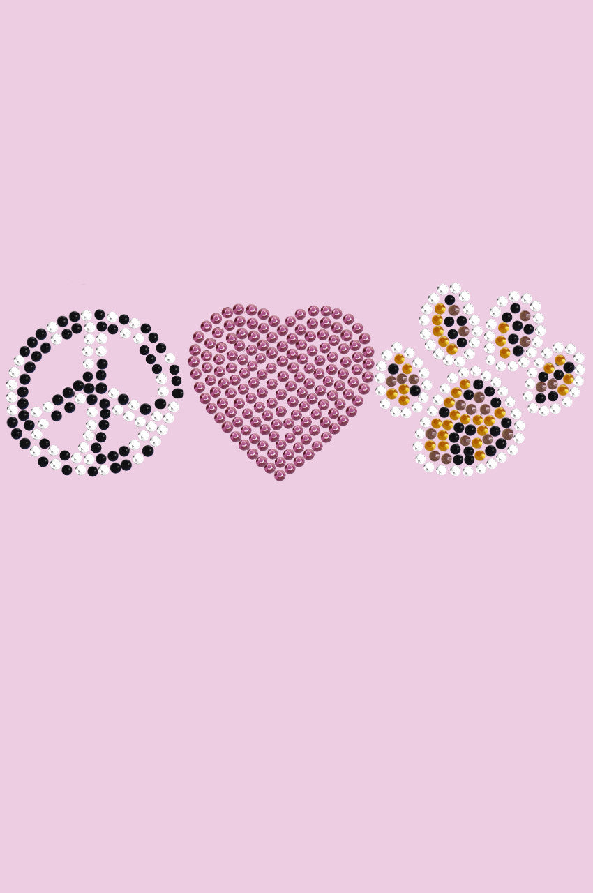 Peace, Love, Paw (Animal Prints) - Womens T-shirt