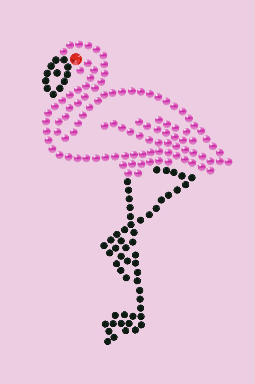 Pink Flamingo with Black Legs - Small - Bandanna