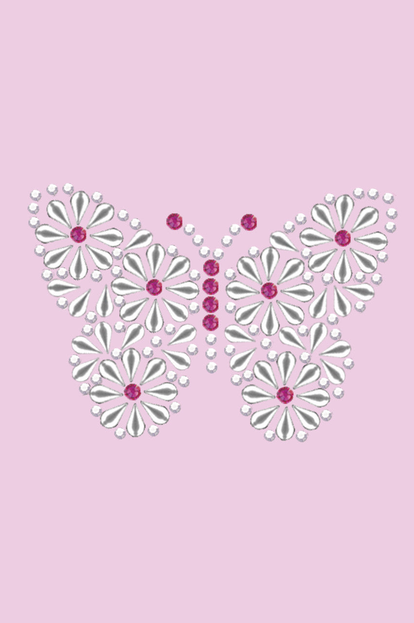 Silver Nailhead Butterfly - Womens T-shirt