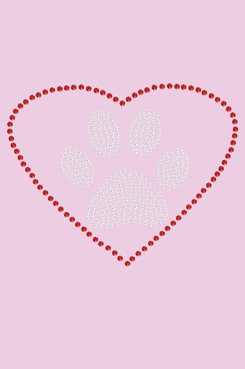 Heart with Paw - Womens T-shirt