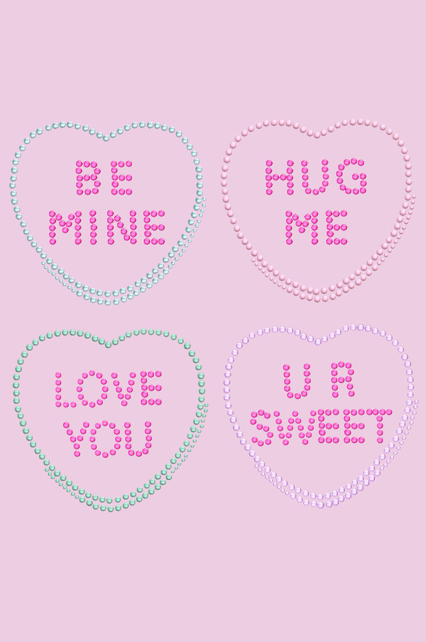 Candy Conversation Hearts - Womens T-shirt