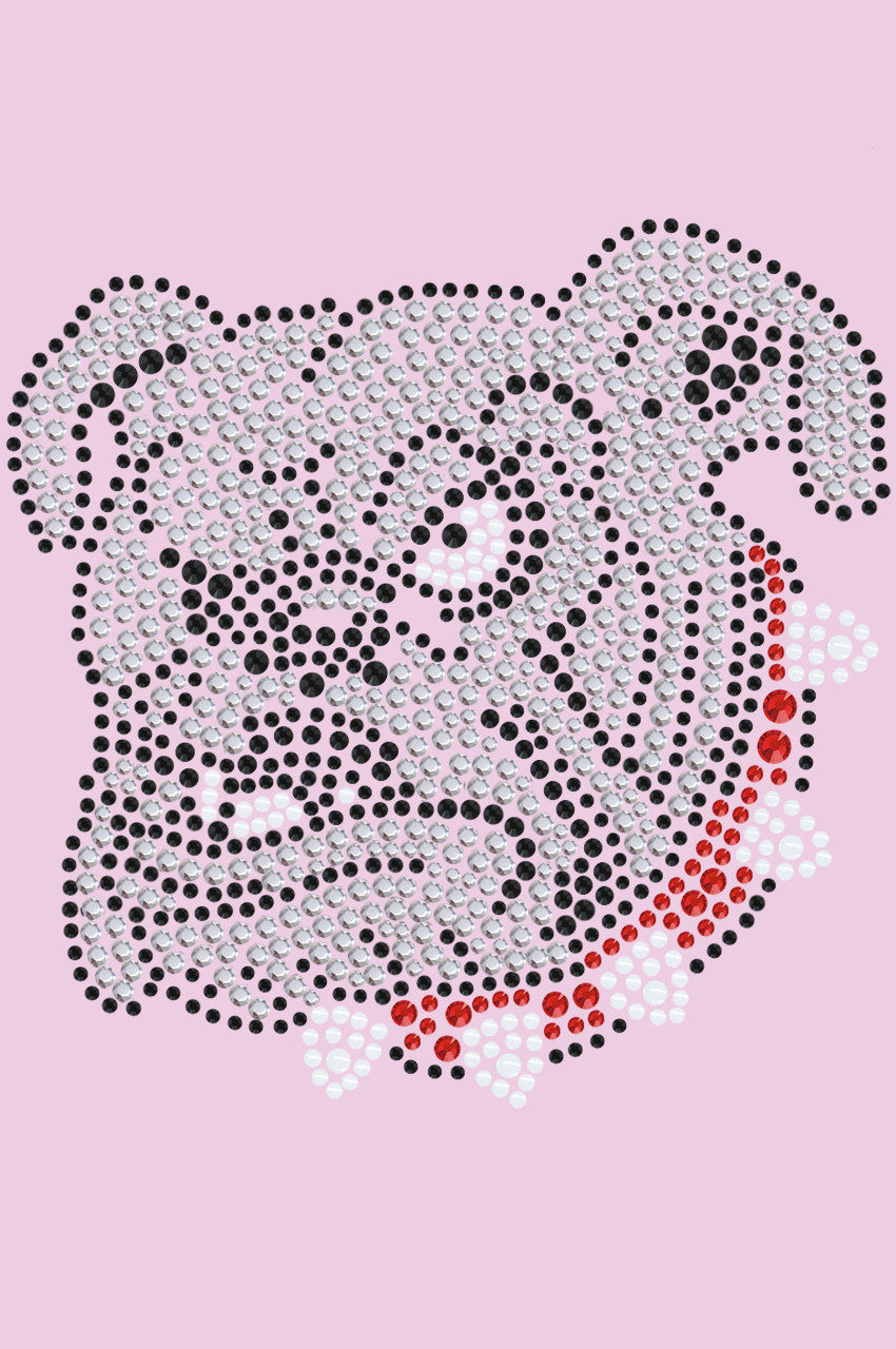 Bulldog Face (White) - bandana