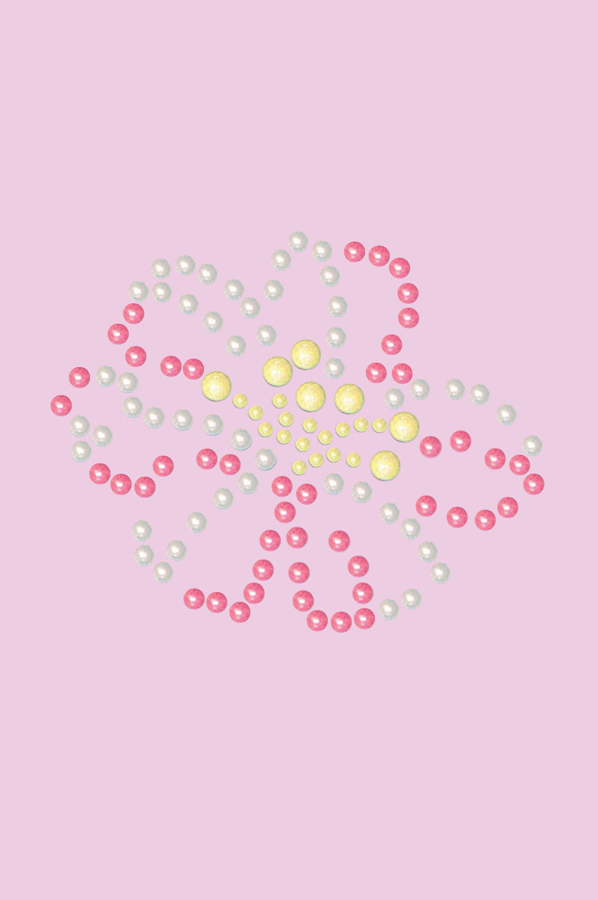 Pink & Yellow Pearl Flower - Womens T-shirt