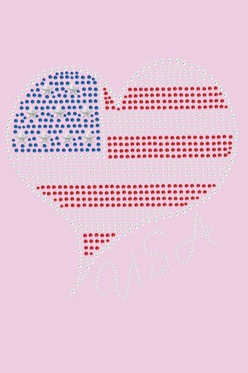 Patriotic American Heart 3 - Womens T-shirt