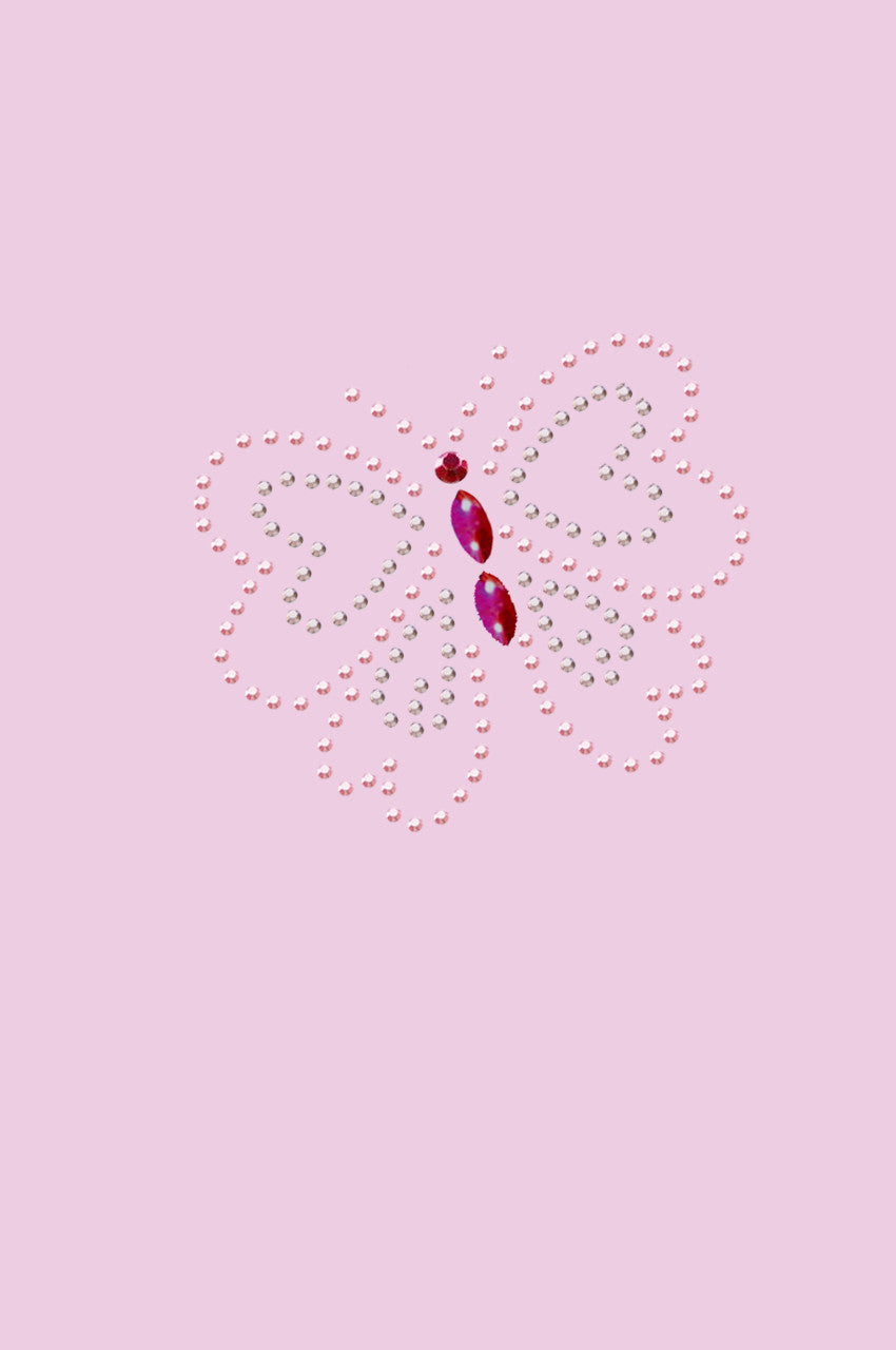 Pink Rhinestud Butterfly - Bandannas