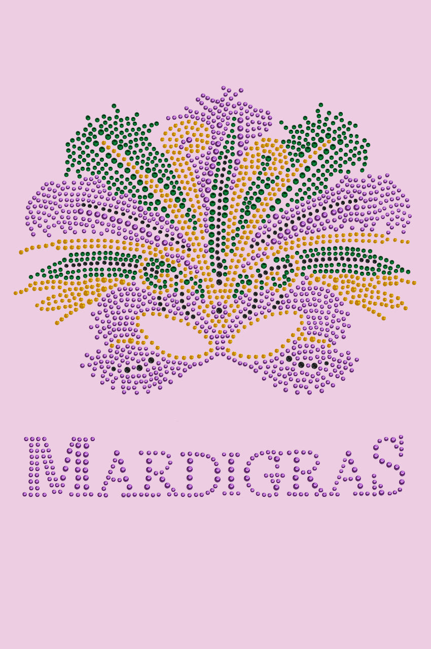 Madi Gras with Mask - Womens T-shirt