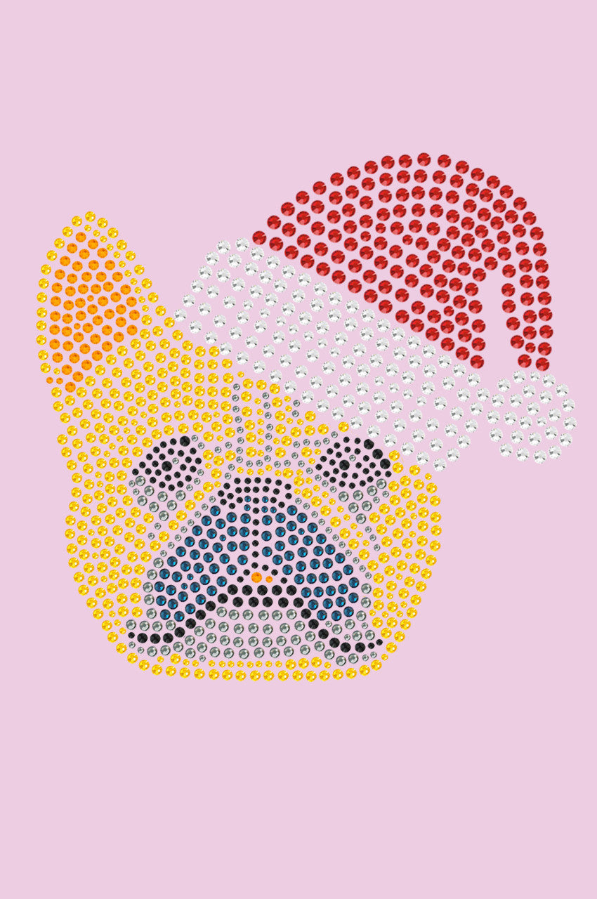 French Bull Dog with Santa Hat - Womens T-shirt