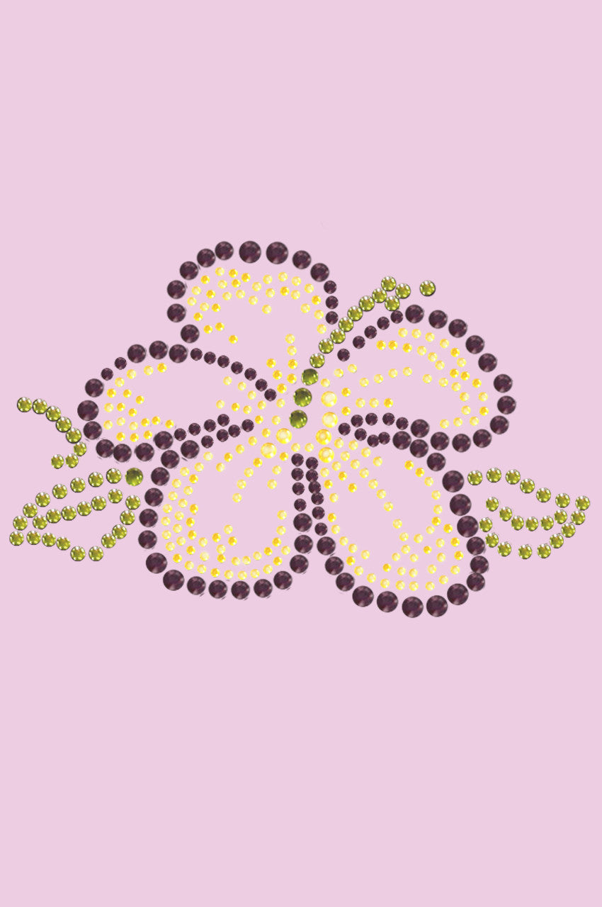 Purple & Yellow Hibiscus - Womens T-shirt