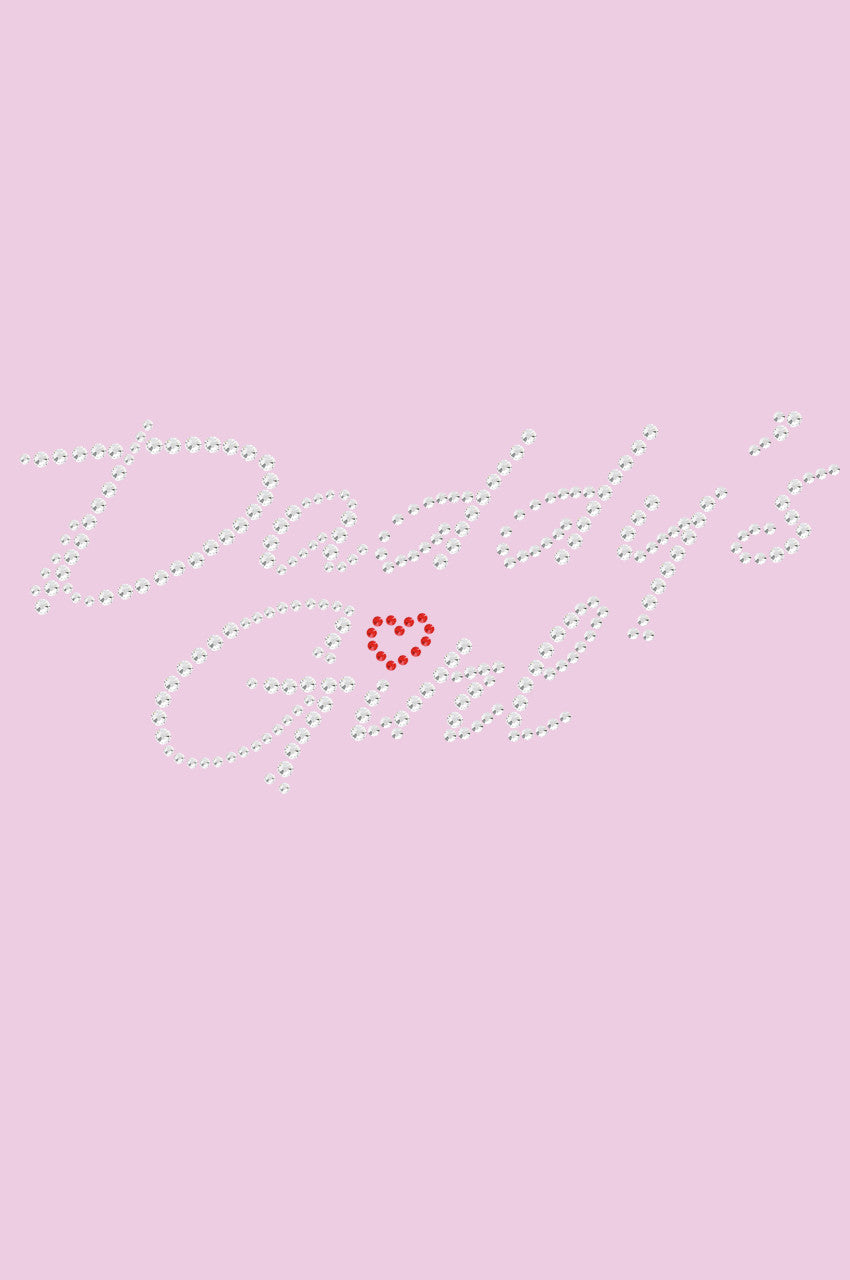 Daddys Girl with Red Heart - Womens T-shirt