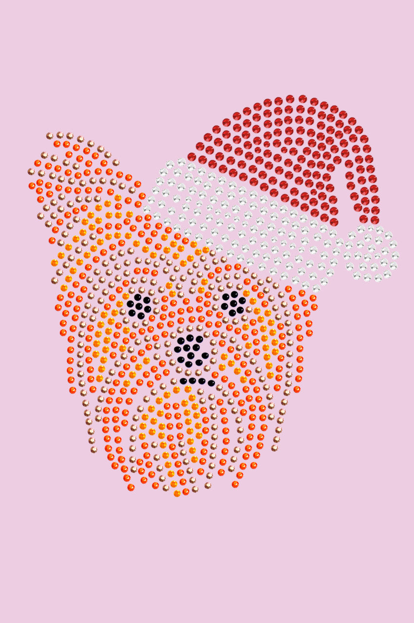 Yorkie Face 2 with Santa Hat - Bandana