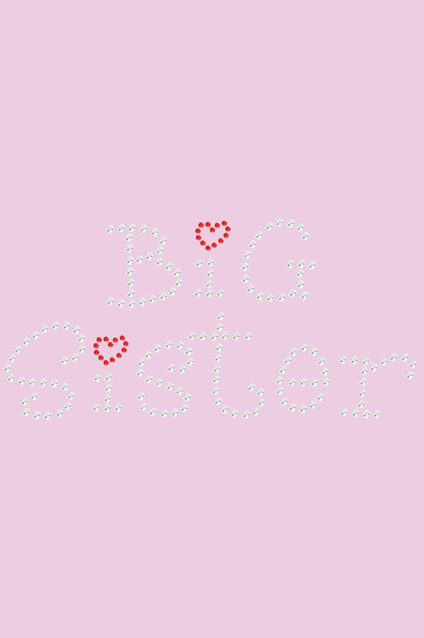 Big Sister with Red Heart - Womens T-shirt