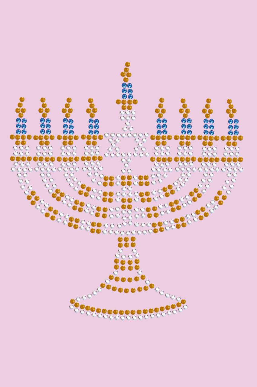 Menorah Blue & Gold (Small) - Bandanna