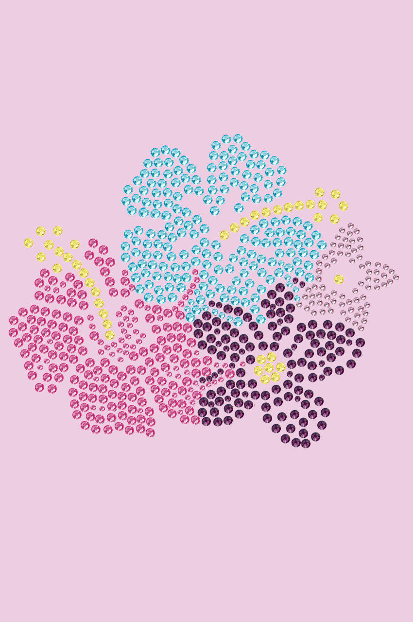 Pink, Blue & Purple Hibiscus - Womens T-shirt