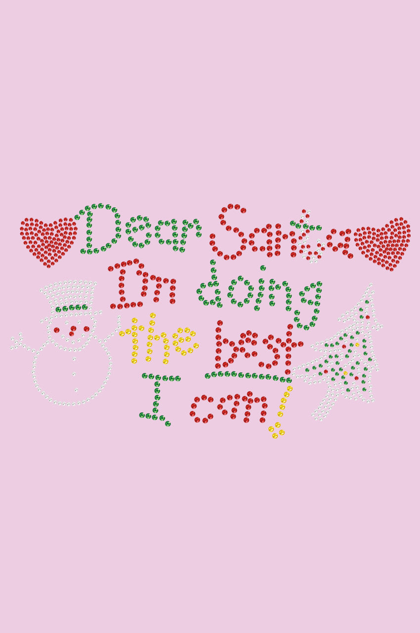 Dear Santa Im Doing the Best I Can - Womens T-shirt