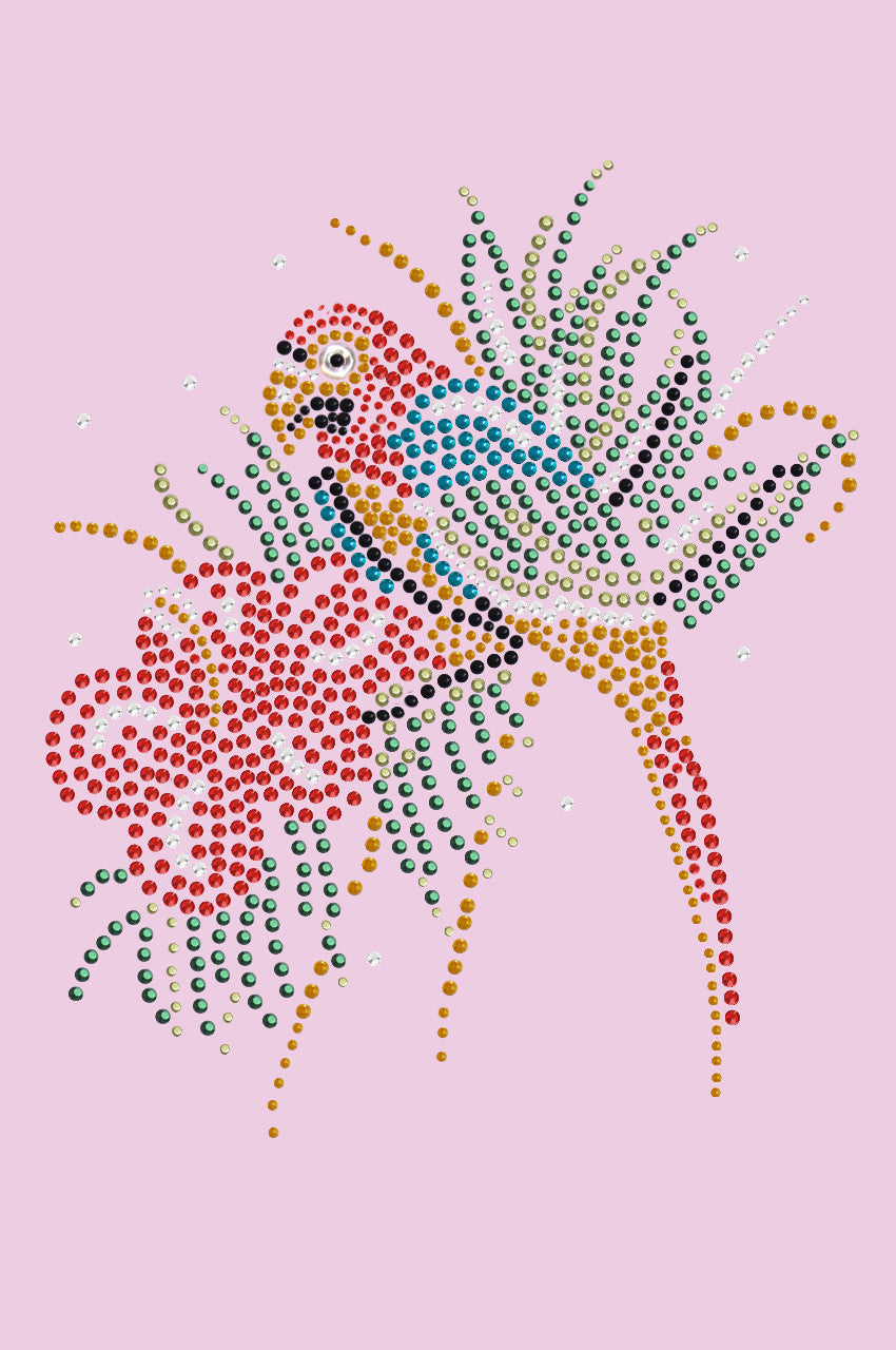 Parrot with Hibiscus - Womens T-shirt
