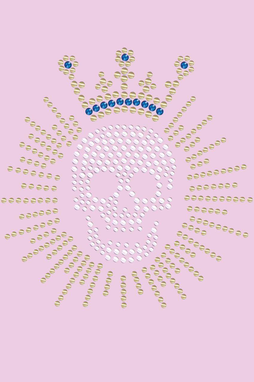 Skull with Austrian crystal Crown - Womens T-shirt