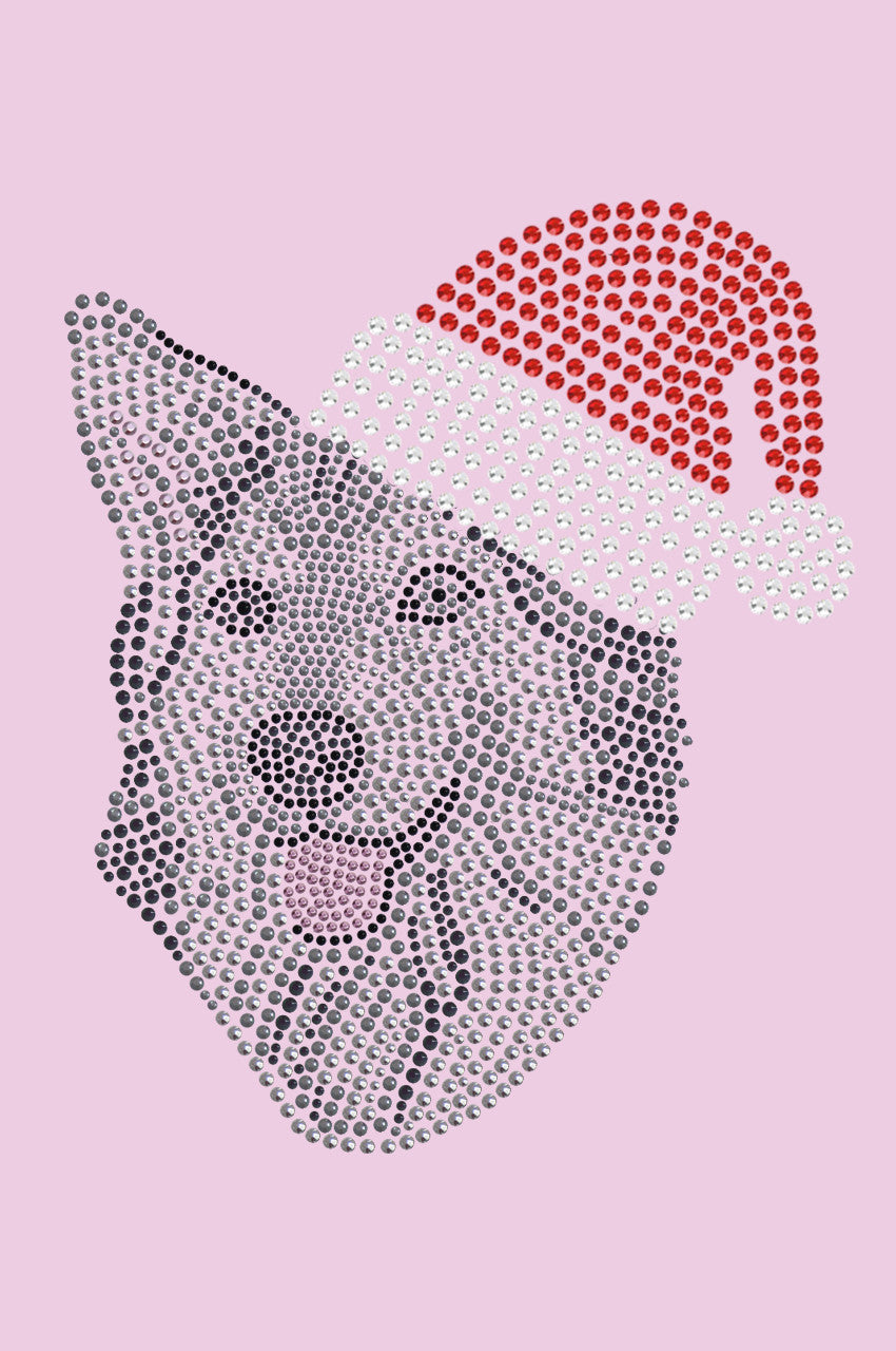 Husky/Tamaskan with Santa Hat - Womens Tee