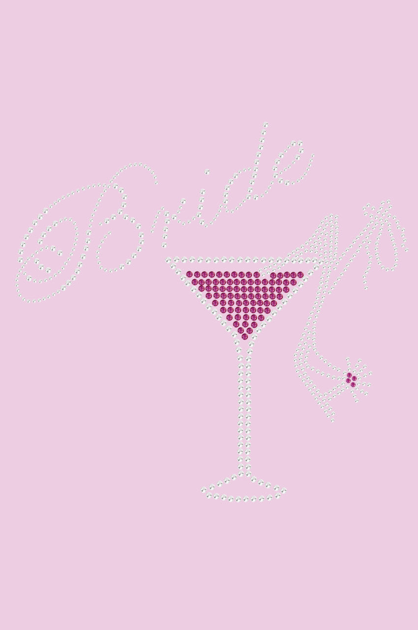 Bride with Drink & High Heel Shoe - Womens T-shirt