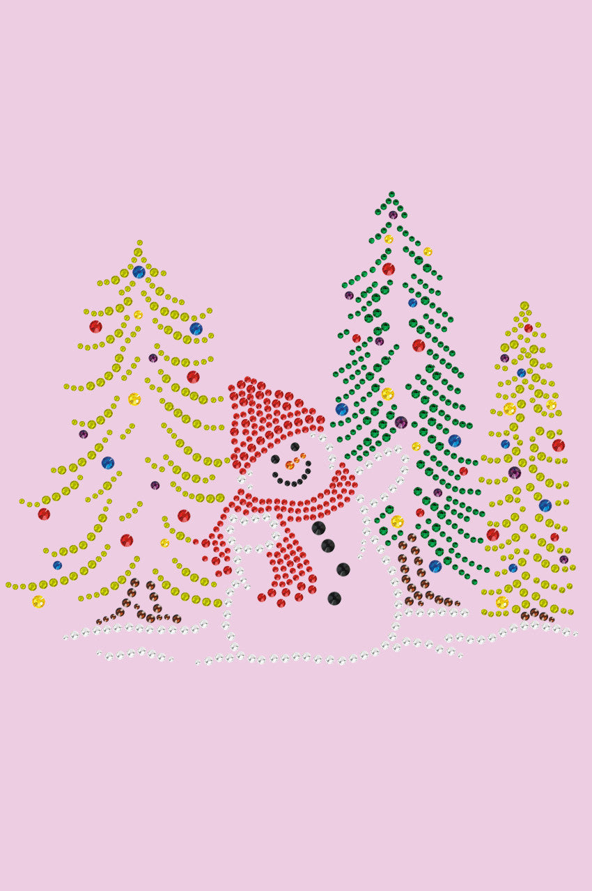 Snowman in Trees - Womens T-shirt