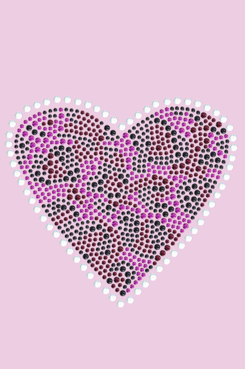 Fuchsia Leopard Heart - Women's T-shirt