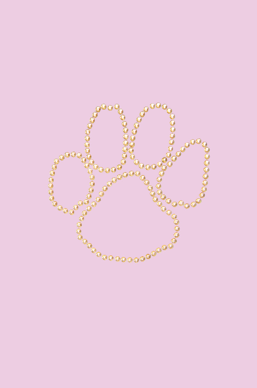 Paw (Gold Nailheads) - Womens T-shirt