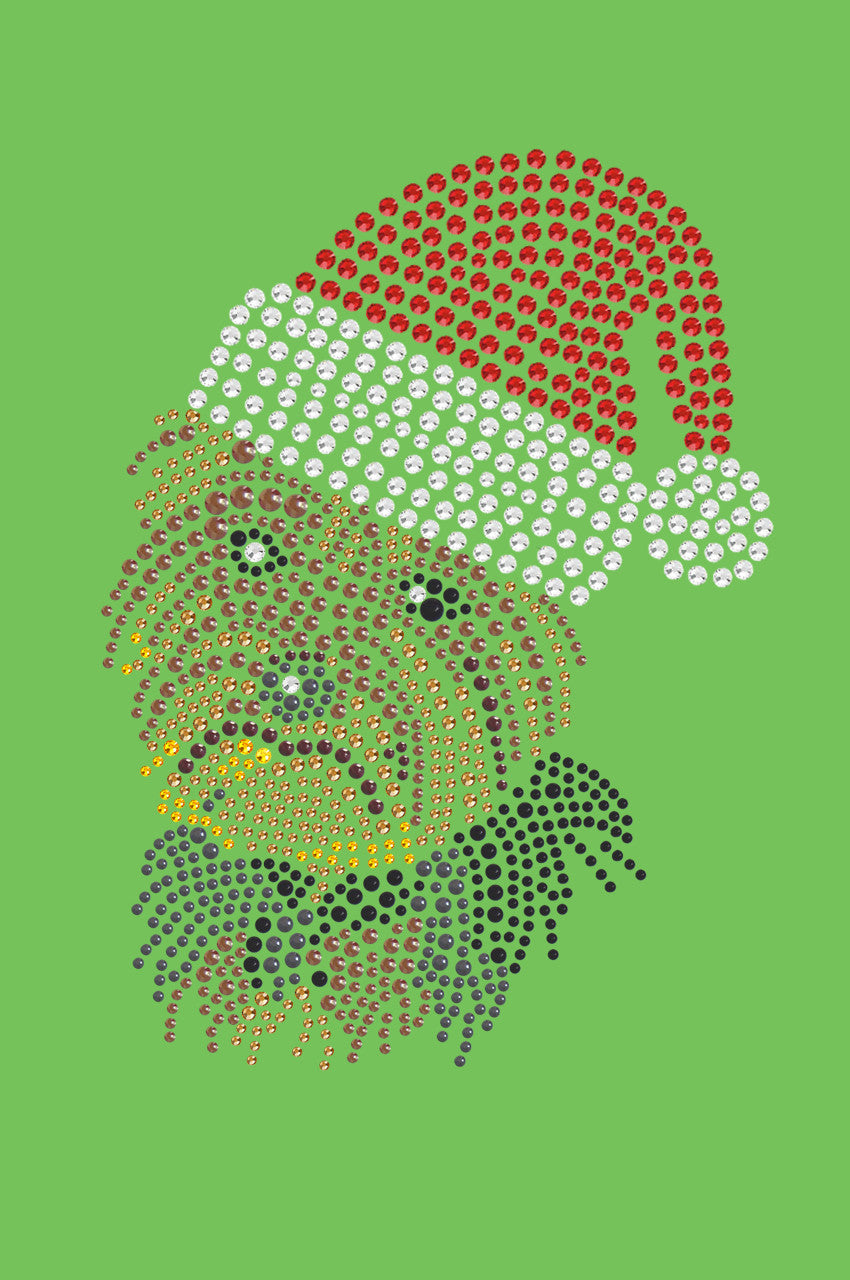 Yorkie Face 1 with Santa Hat - Bandana